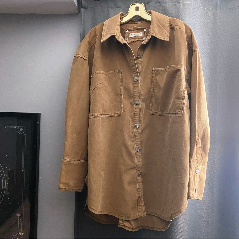 Free People Baby Cord Button-Down Jacket - Picture 5 of 11